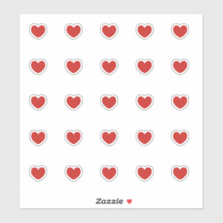 Red little heart stickers