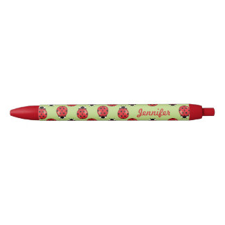 Red Little Ladybugs With Personalized Name Pen