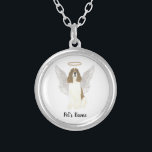 Red Liver White English Springer Spaniel Sympathy Silver Plated Necklace<br><div class="desc">There are some who bring a light so great to the world, that even after they are gone, their light remains. Let a sweet necklace bring comfort to your heavy heart as you take a moment to remember your beloved red and white english springer spaniel. For the most thoughtful gifts,...</div>