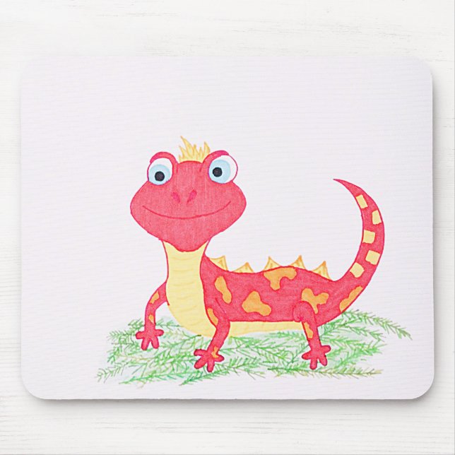 Red Lizard Mouse Pad (Front)