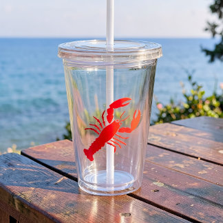 red lobster acrylic tumbler
