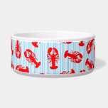 Red Lobster Animal Pattern on Blue Stripes<br><div class="desc">This cool and cute red lobster animal pattern on blue and white stripes is perfect for the trendy and stylish food and animal lover. It's funny and silly print is great for many gifts and occasions.</div>