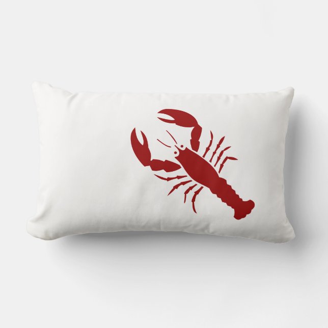 Red Lobster ~ Beach House Lumbar Pillow (Front)