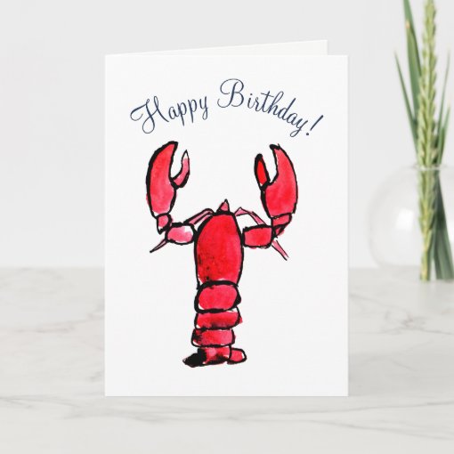 Red Lobster Card Template | Zazzle
