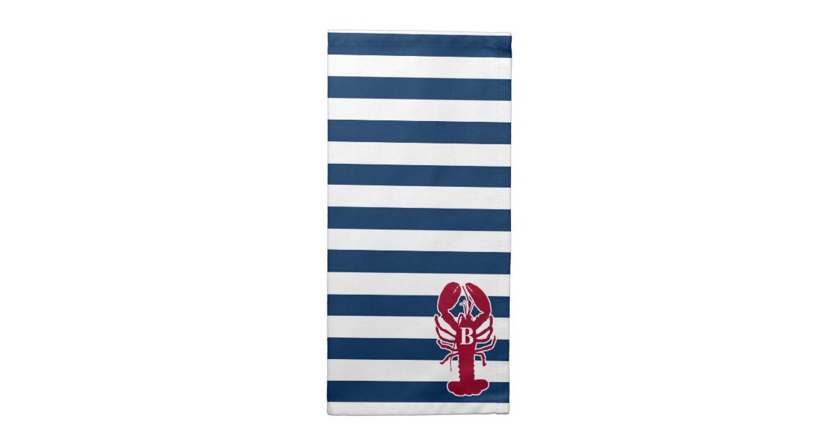 Red Lobster Cloth Napkins Blue And White Stripes Zazzle Com