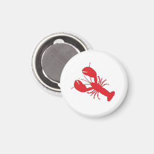Red Lobster Coastal Beach Ocean Modern Fun Magnet