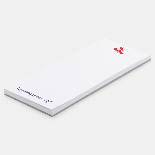 Red Lobster Coastal LOCATION Beach Maine Fun Magnetic Notepad (Angled)