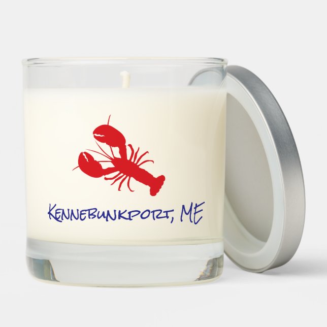Red Lobster Coastal LOCATION Beach Maine Fun Scented Candle (Lid)