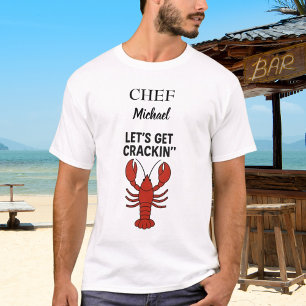 Red lobster crawfish boil party name chef cook T-Shirt