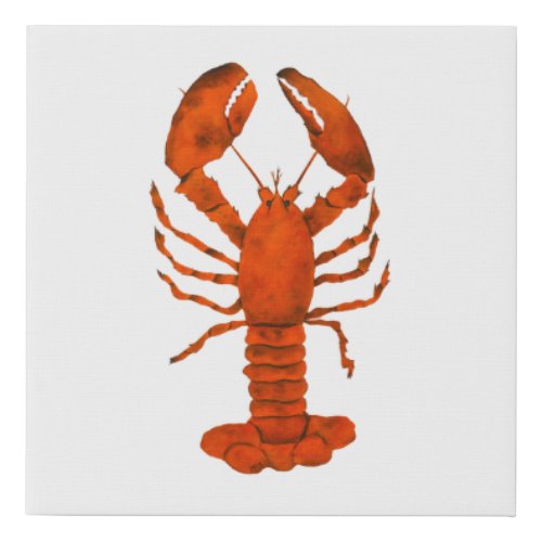Red Lobster Faux Canvas Print
