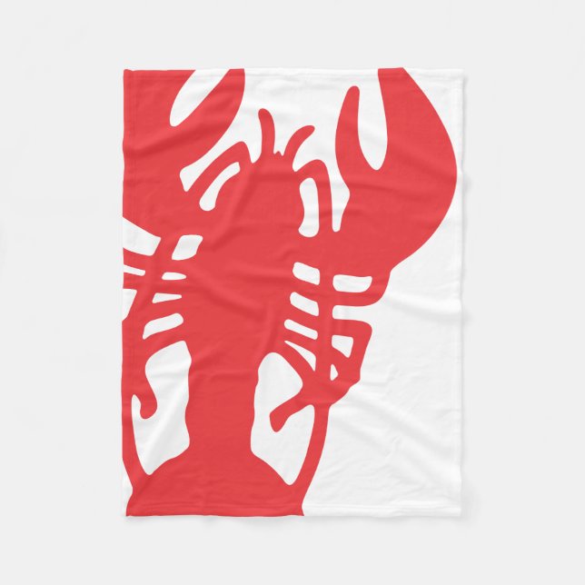 Red Lobster Fleece Blanket (Front)
