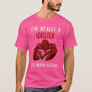 Red Lobster Foodie Human Costume Seafood Crawfish T-Shirt