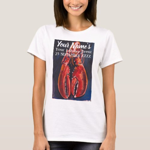 Red Lobster Illustration Ladies T_Shirt