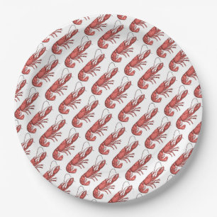 Red Lobster Image Design Paper Plates