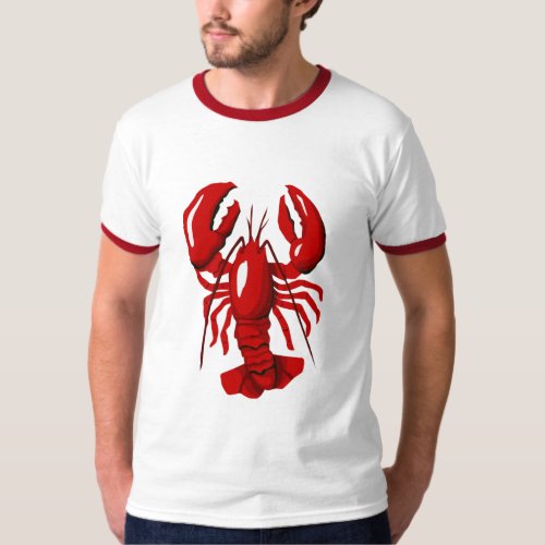 Red Lobster Mens Ringer T_shirt