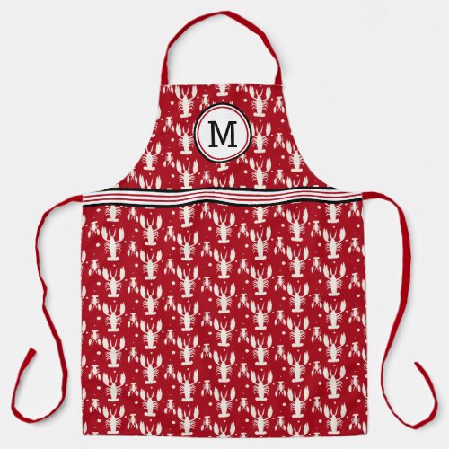 Red Lobster Monogrammed Apron