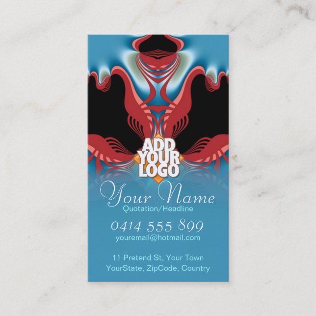 Red Lobster New Age Art Business Card (Front)