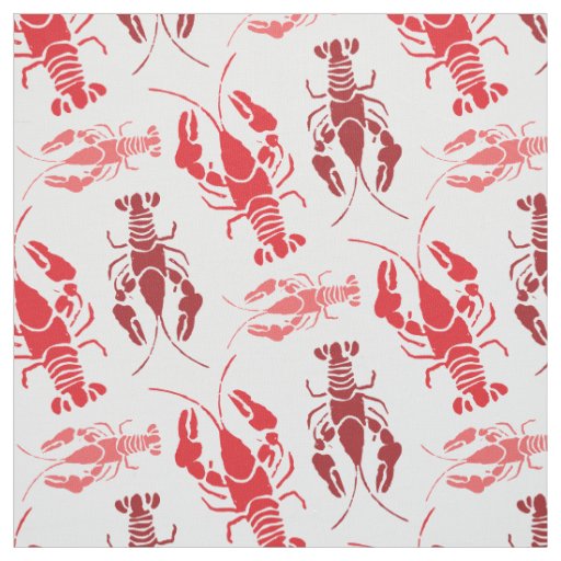 Red Lobster New England Lobster Dinner Fabric | Zazzle