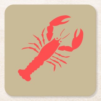 red lobster  on khaki  