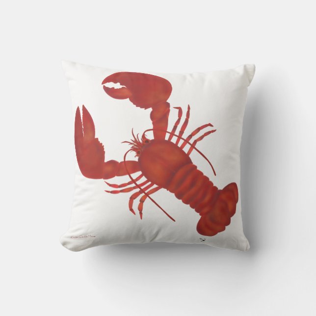Red Lobster Outdoor Pillow (Front)