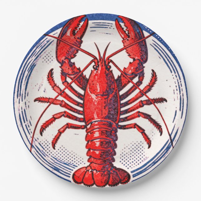 Red Lobster Paper Plates (Front)