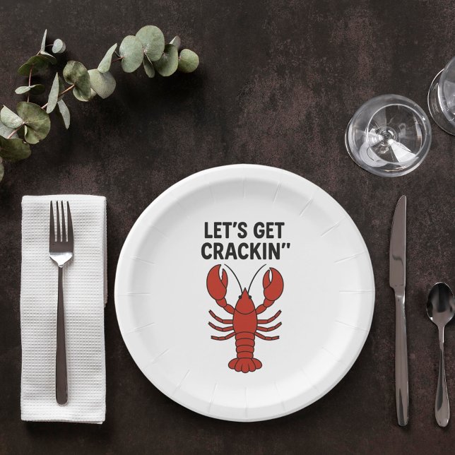 Red lobster party quote paper plates (Creator Uploaded)