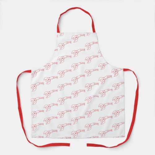 Red Lobster Pattern _  Beach House Apron