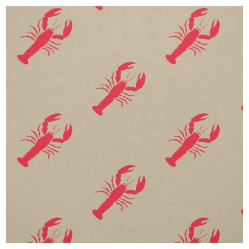 red lobster pattern fabric