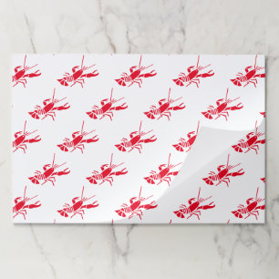 Red lobster pattern summer paper placemats
