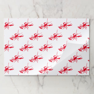 Red lobster pattern summer paper placemats