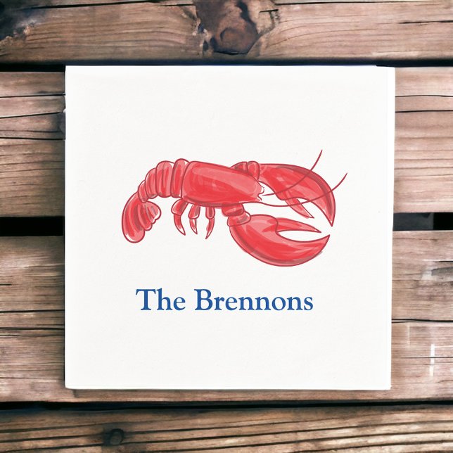 Red Lobster Personalized Party Napkins (Creator Uploaded)
