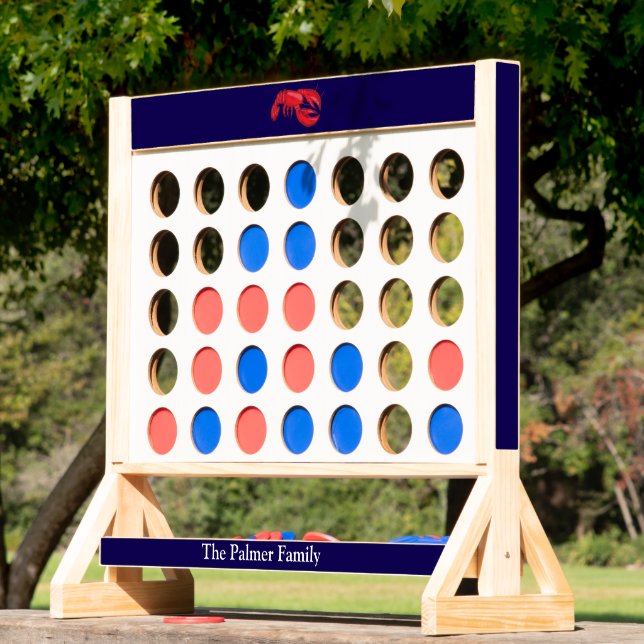 Red Lobster Personalized Yard Game Fast Four (Lawn)