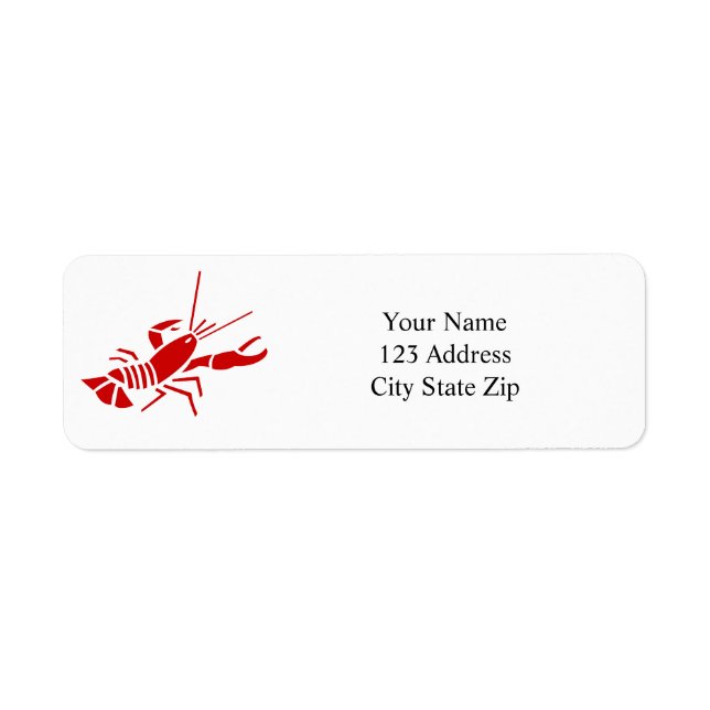 Red lobster return address labels (Front)