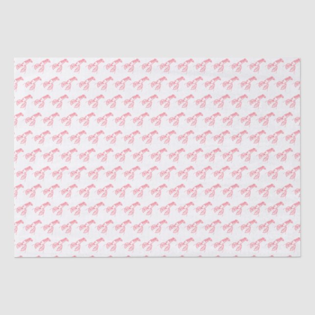 Red Lobster Seafood Maine Preppy Beach Tissue Paper (Front)