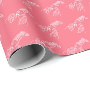 Red Lobster Seafood Maine Preppy Beach Wrapping Paper