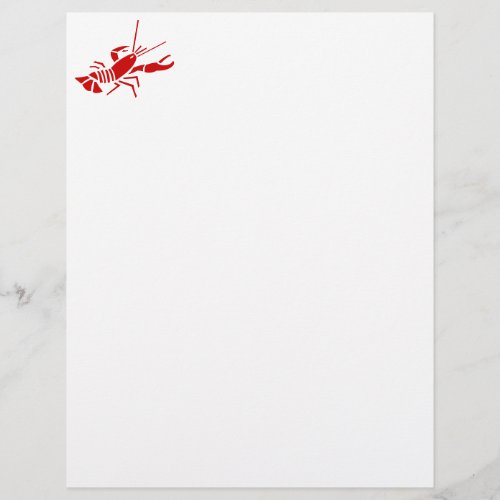 Red lobster stationery  Sealife writing paper