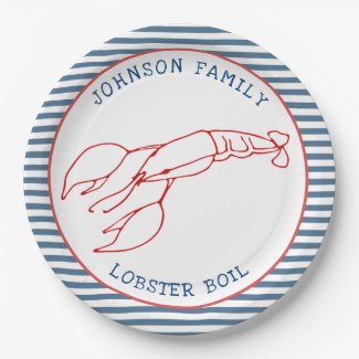 Red Lobster - Summer Party / Lobster Boil  Paper Plates