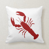 Red Lobster Throw Pillow