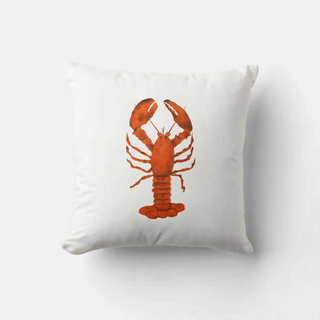 Red Lobster  Throw Pillow (Front)