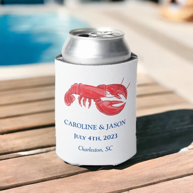 Red Lobster Wedding Favor Can Cooler (Creator Uploaded)