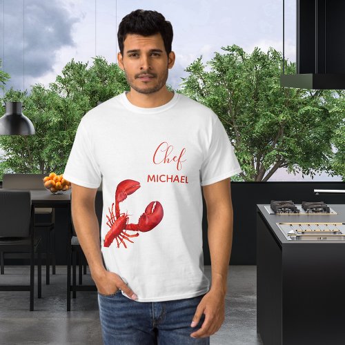Red lobster white custom name T_Shirt