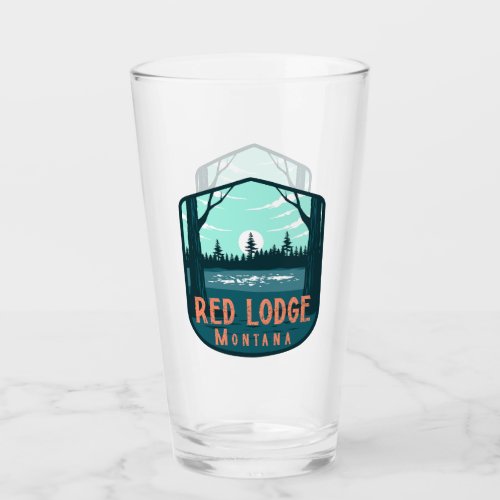 Red Lodge Lake Scene  Glass