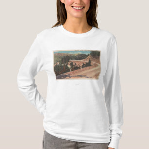 Red Lodge, MT - View of Mae West Curve T-Shirt
