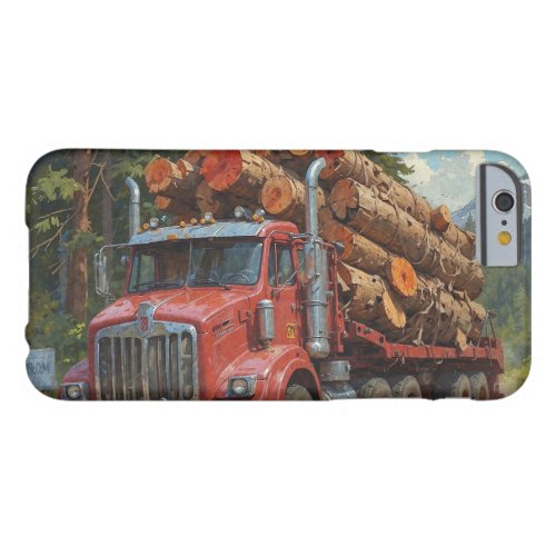 Red Logging Truck in the Mountains Barely There iPhone 6 Case