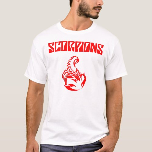 red logo best selling scorpions heavy metal music  T_Shirt