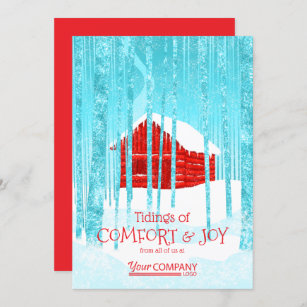 Red Logo Company Business Holiday Christmas Card