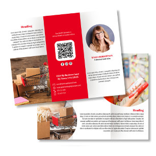Red Logo or Photo Business Brochure