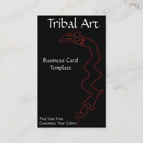 Red Logo Tribal Art Business Card