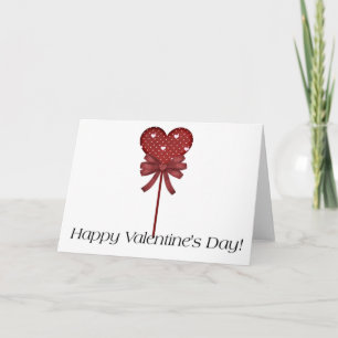 Red Lollipop Happy Valentine's Day Greeting Card