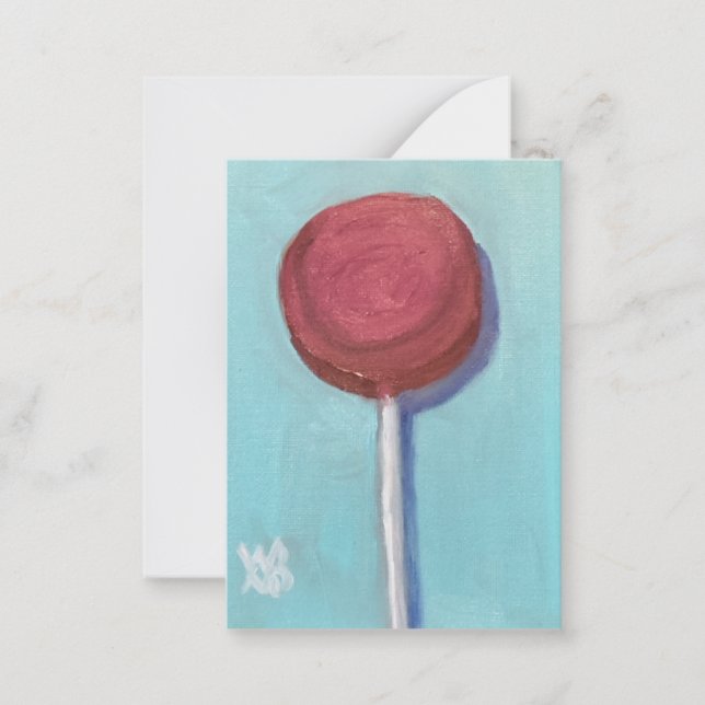 Red Lollipop Note Card (Front)